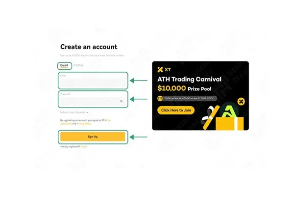 نحوه ثبت نام و ورود به XT.COM